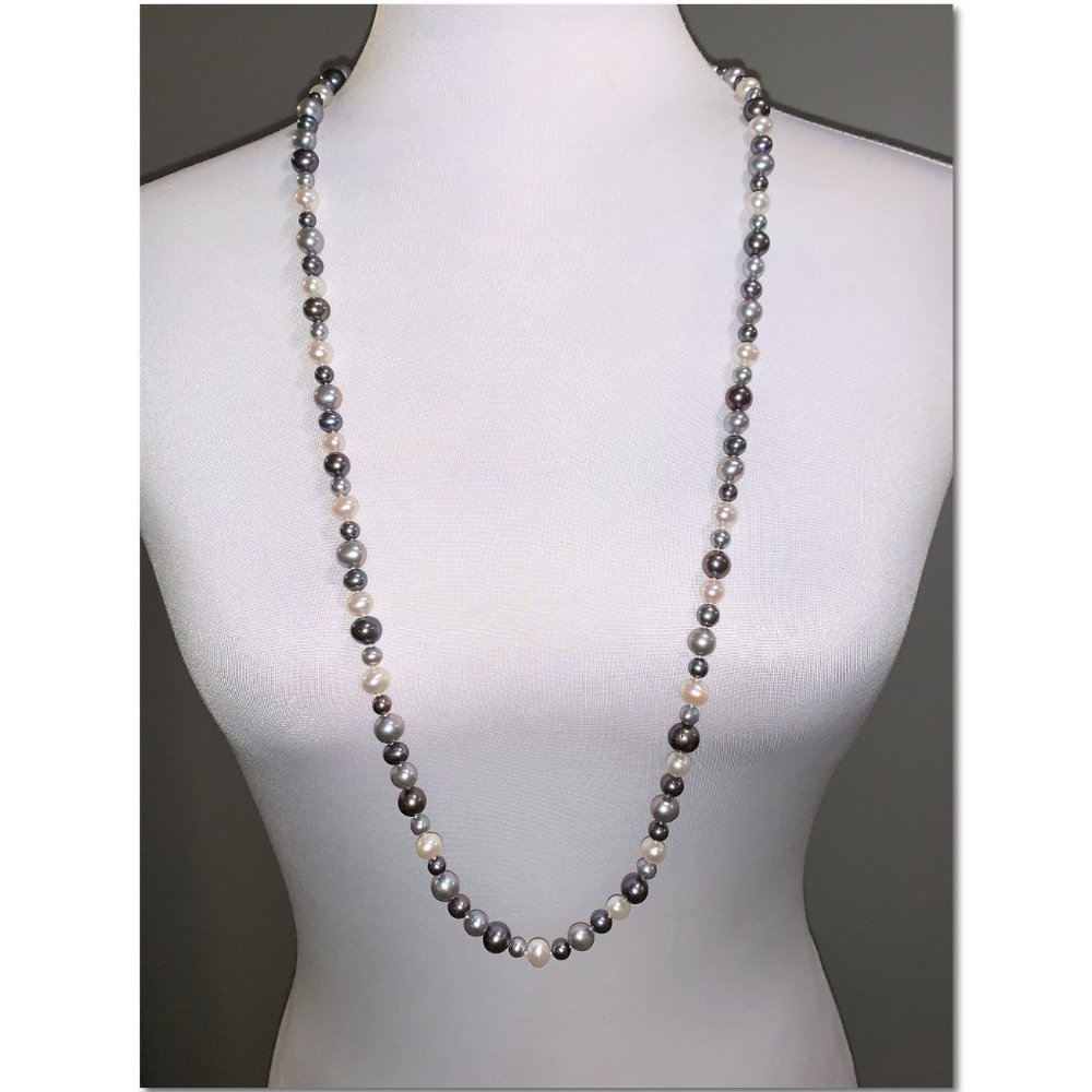 Dillard's Sterling Collection Long Pearl Necklace Tag Attached